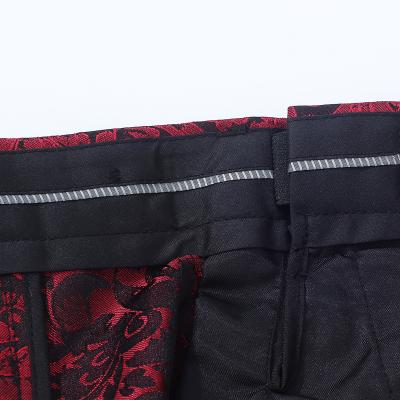 China Wholesale High Quality Anti-wrinkle Men's Jacquard Pants Slim Fit Birthday Party Banquet Casual Party for sale