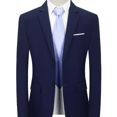 China wholesale Anti-wrinkle suits office business formal men's dark blue gentleman suits for sale