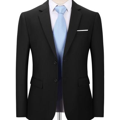 China Anti-Wrinkle Customized Latest Wholesale High Quality Slim Fit Men Suit Black Jacket for sale