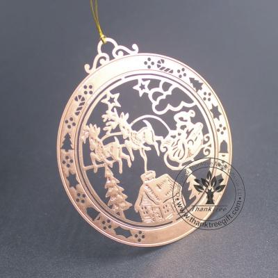 China Christmas Ornament As Gift Item Design 2017 New Creative Rose Gold Metal Christmas Ornament As Gift Item for sale