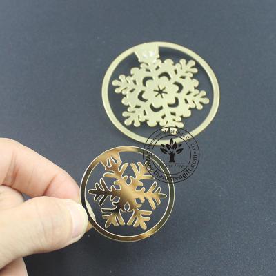 China Christmas Ornament 2018 Custom Printing Brass Etched Plain Metal Christmas Ornament for sale