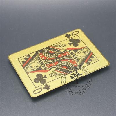 China Unique Europe Souvenir Business Gift Custom Design 24k Gold Game Card for sale