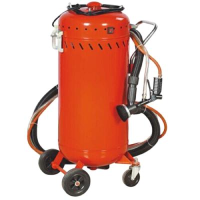 China 28 Gallon Dustless Sand Blaster Mobile Sandblasting Machine With Automatic Vacuum Recycle Abrasive Media for sale