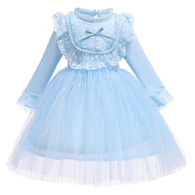 China New Arrival Breathable Children Clothing Kids Clothes For 7-9 Girls Cute Kid Long Sleeved Well-Fit Princess Party Dress for sale