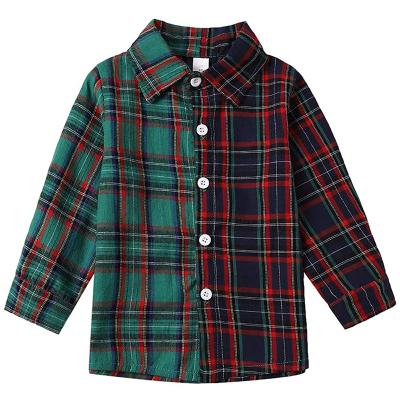 China Anti-Wrinkle New Arrival Outfit Cotton Long Sleeve Toddler Boys Shirt Toddler Boys Wear Supplier Vetement Garcon Custom Long Sleeve Flannel Shirt for sale