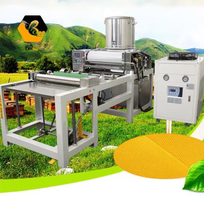 China Manufacturer Directly Supplies Full Honey Beeswax Comb China Automatic Electric Bee Farm Foundation Sheet Making Stamper Roll Machine for sale