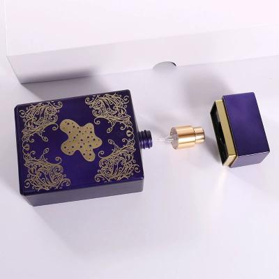 China Wholesale High End Square Border Customizable Cosmetics Stain 100ml Perfume Bottle Glass Bottle LOGO Screw Perfume Spray for sale