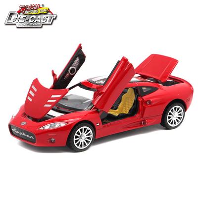 China Toy Diecast Scale Model Spyker C8 metal car diecast toys for kids as present with scissor door for sale