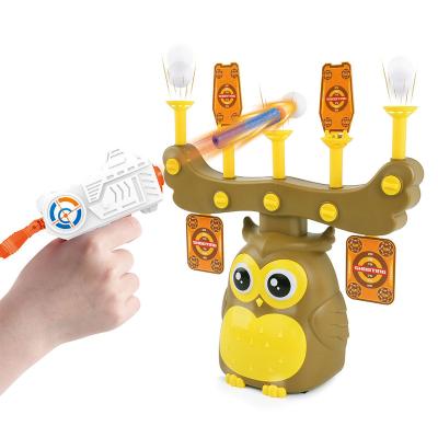 China Children's 2-in-1 Owl Shaped Five Ball Owl Five Ball Shooting Target Levitating Shooting Hit Soft Toy Ball Five Ball Shooting Game Levitating Shooting Toys owl hit and target mark for sale