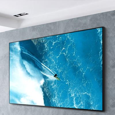 China 100 120 Inch 16:9 4:3 Frame 3D Aluminum Lightweight Aluminum Screen Movie Theater Screen Anti Light Alr Projector Screen Cinema Projection Screen For Home for sale