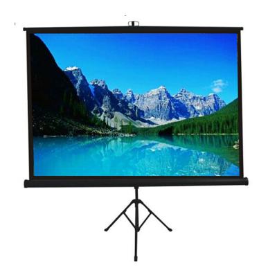 China 1080P Tripod 60 - 200 Inch 16:9 4:3 PVC Matte White Home Theater 4k HD Projector Portable Outdoor Projection Screen Tripod Stand Screen for sale