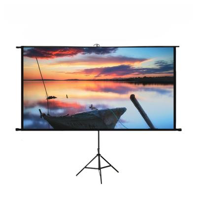 China Portable 60 84 100 4:3 16:9 120 Inch Outdoor Portable Cinema Screen Foldable Camping Floor Stand Tripod Projector Projector Screen for sale