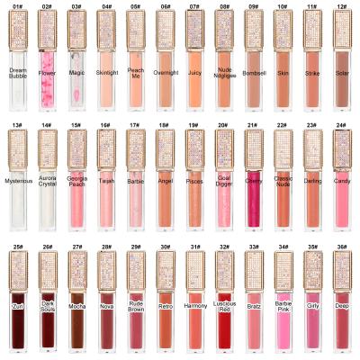 China Free sample logo liquid lipstick mini vegan lip gloss shimmer lip gloss waterproof custom gloss gloss private label for sale