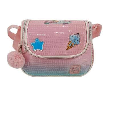 China Hot Selling Cute/Casual Kids Lunch Bag With Pompom Plush Ball for sale