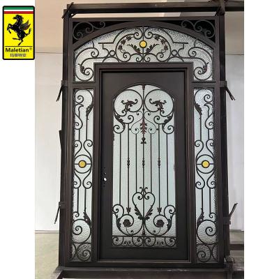 China Custom modern luxury Australian Malay anti-theft cast iron villa master double entry coin wrought iron gate design for sale