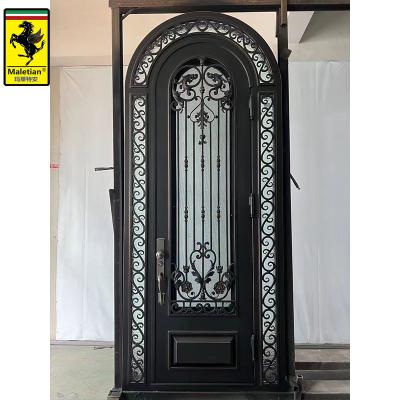 China Custom modern anti-theft cast main forged villa directory design iron front door malaysian silver steel door factory direct sales for sale