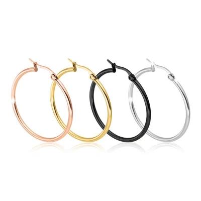 China Amazon Hot Selling Wholesale Stainless Steel TRENDY Jewelry Earrings Personalized Big Huge Circle Earrings for sale