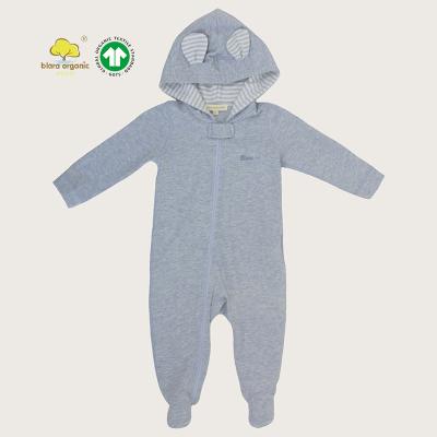 China Comfotable Blara Toddler Blank Zipper Long Sleeve Oneise Brand New Private Baby Onesie With Hoodie for sale