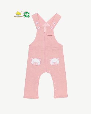 China Comfotable Customized Toddler Organic Pale Pink Design Winter Cotton Overalls Wear Pants for sale