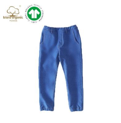 China Blara Breathable Kids Denim Pants Girls Knit Soft Organic Denim Cotton Kids Straight Pants With Pockets For Girls Winter Bottom for sale