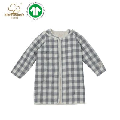 China Eco-Friendly Organic Sustainable Plaid Big Pattern Girls Long Diamond-quilted Blara Sueded Oxford Coat Set With 100%Down for sale