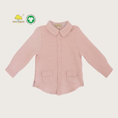 China Wholesale Breathable Organic Baby Cardigan Two Pockets Girls Polo T-shirt Shirt Dress Girl for sale