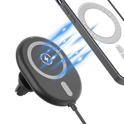 China QC3.0 15W Car Wireless Charger For iPhone12 Magnetic Car Charging From Magsafe Car Wireless Charger for sale