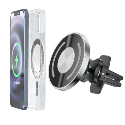 China For iphone 12 Magnetic For iPhone12 Mobile Phone Holder Air Vent Car Cell Phone Holder For Magsafe Car Mount for sale