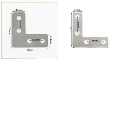 China Manufacture Building Construction Hardware Stainless Steel Angle Code Thickening Right Angle Connecting Piece T - Type L - Type Flat Fixed Piece Specifications for sale