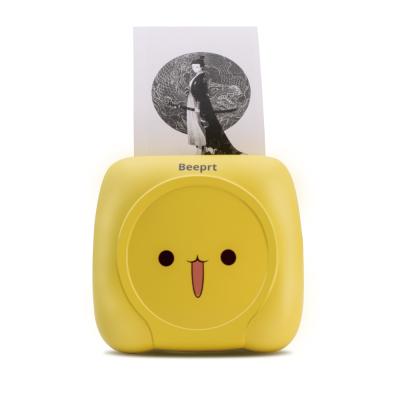 China Black And White 58mm 2inches Yellow And White Mini Cute Barcode Receipt Pocket Printer for sale