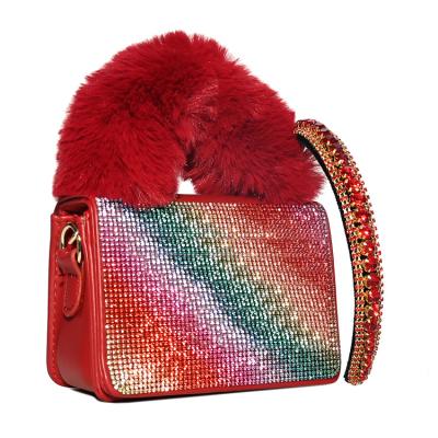 China Fashion fur purse and headbands sets headband and purse set matching purse and headband for sale