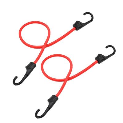 China 12pk PP+Rubber/Latex Thread Motorcycle Tie Down Bungee Cord,Bungee Tie Down Strong Elastic Rope,Latex Rubber Cargo Bungee Cord With Coated Steel Hook for sale