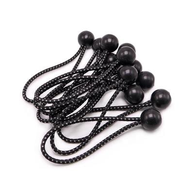 China Environmental PP/POM Black Plastics 4mm Ball Adjustable Rubber Bands For Tent for sale