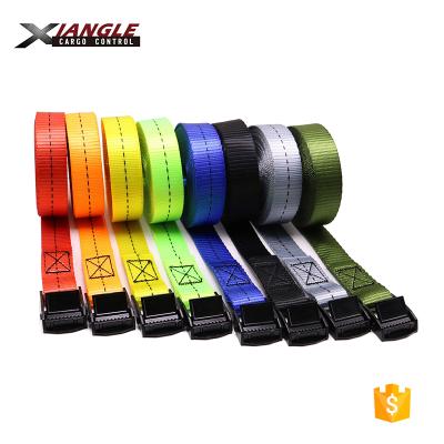 China Wholesale 250kg Polyester 1inch 25mm Cam Buckles Lashing Elastic Tie Down Belt Straps for sale