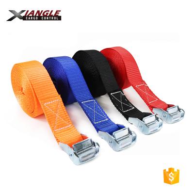 China Polyester 35mm 1.5 Inch Quick Release Metal Cam Buckle Tie Down Track Strap for sale