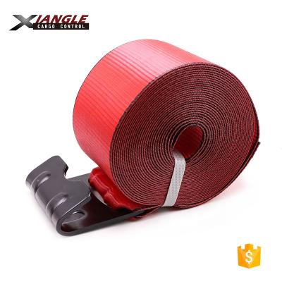 China PE/PP 4 Inch 16200lbs Capacity Winch Straps For Truck Down Loading Belt Link Straps With Flat Hook for sale