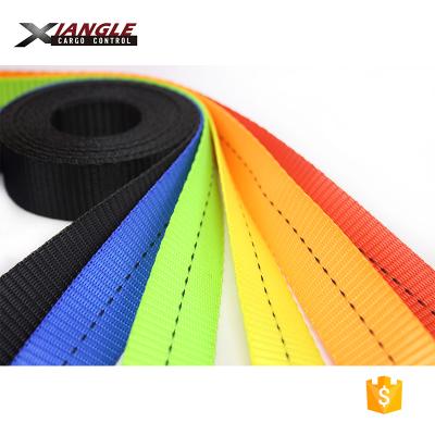 China Manual Racing 25mm of Colored Rope Lashing Strap for Ratchet Straps and Endless Cam Buckle Straps or Soft Buckle Tie Down Used for sale