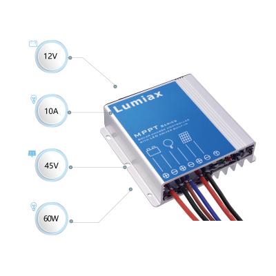 China Solar charger controller 10a mppt 12v solar charge controller for grid solar system with solar lithium battery for sale