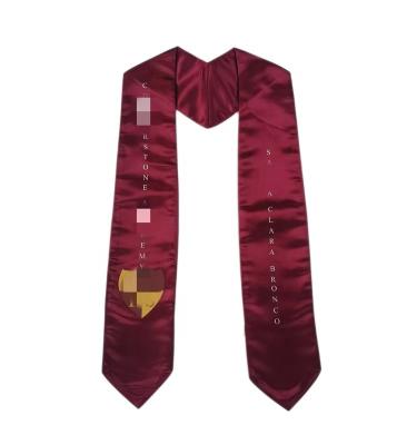 China School Customized Embroidery Or Printing Satin Graduation Stoles for sale