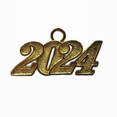 China 2021~2025 School Gold Color Graduation Hat Tassel Tassel Year 2024 Charm for sale