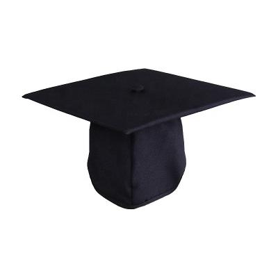 China School Graduation Adult Black Hat Matte Graduation Cap for sale