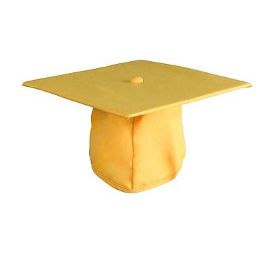 China School Gold Color Graduation Cap And Adult Matte Graduation Cap For Ceremony for sale