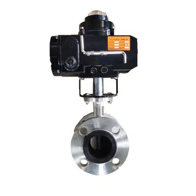 China AC220V SS304 General Electric Butterfly Valve Stainless Steel CF8 Valves CF8 Disc BS PN16 for sale