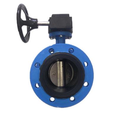 China General DI Butterfly Valve Gear Flange Connect Rubber Liner Shutoff Valves for sale