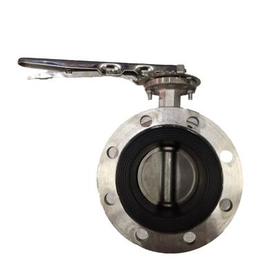 China General Flange Connect Butterfly Valve BS4504 CF8 Rubber Disc Body EPDM Lining Valves for sale