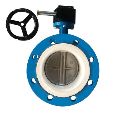 China China Wholesale Price General Construction Rational Turbine Ductile Iron Flanged Butterfly Valve PTFE Seal for sale