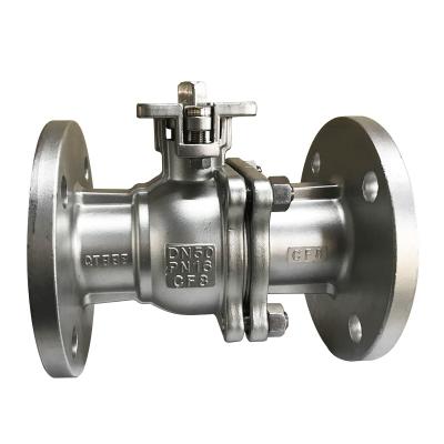 China General Silica Solenoids Casting Stainless Steel 2pc SS Flange Ball Valve Mount Pad BS PN16 With Lever for sale