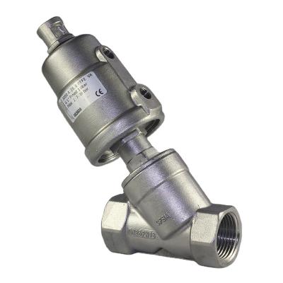 China SS304 Stainless Steel Angle Valve General CF8 CF8M BSP BSPT Fully Y Type Pneumatic Thread Connecting for sale