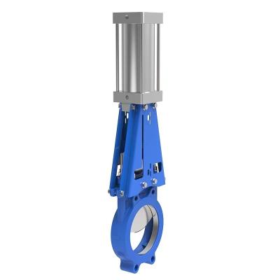 China New General 2022 WCB EPDM PTFE Style QBZ673X-10C Knife Gate Valve Pneumatic Sealing Slagging Valves for sale