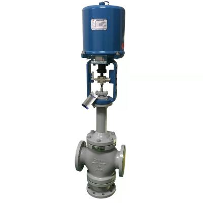 China Shunt General Confluence 3 Way Best Price Regulator Control Valve Electric Three Way WCB Boiler Gas for sale